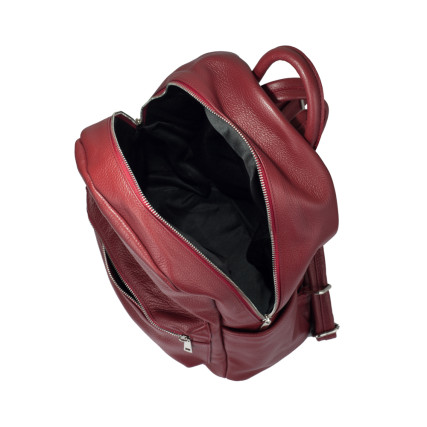 Женский кожаный рюкзак Virginia Conti (Италия) красный VC00459red – Фото 4