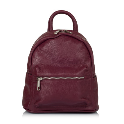 Женский кожаный рюкзак Virginia Conti (Италия) бордовый VC01383bordo – Фото 2