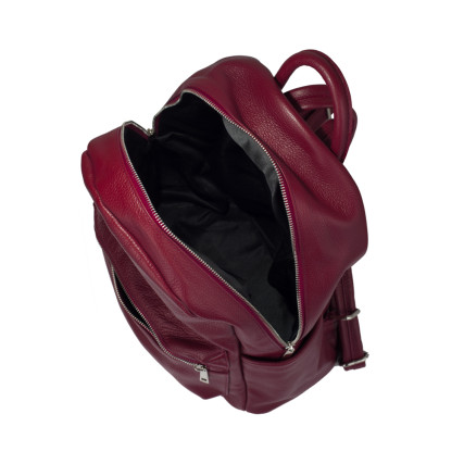 Женский кожаный рюкзак Virginia Conti (Италия) бордовый VC01383bordo – Фото 4