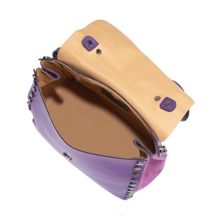 Женский кожаный рюкзак Virginia Conti (Италия) фиолетовый VC01714violet – Фото 4