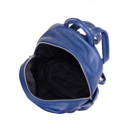 Женский кожаный рюкзак Virginia Conti (Италия) синий VC00459blue – Фото 4