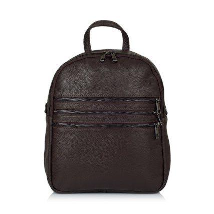 Женский кожаный рюкзак Virginia Conti (Италия) коричневый VC8150brown – Фото 2
