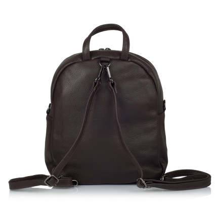 Женский кожаный рюкзак Virginia Conti (Италия) коричневый VC8150brown – Фото 3