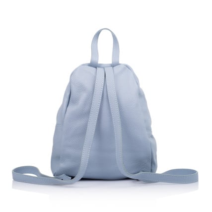 Женский кожаный рюкзак Virginia Conti (Италия) голубой VC8300lblue – Фото 2