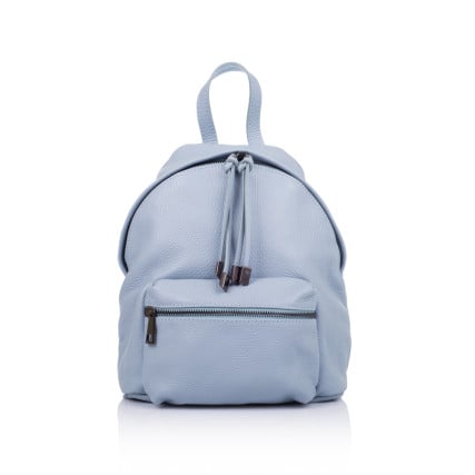 Женский кожаный рюкзак Virginia Conti (Италия) голубой VC8300lblue – Фото 3