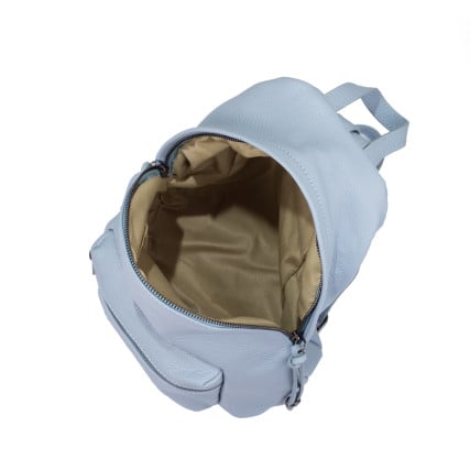 Женский кожаный рюкзак Virginia Conti (Италия) голубой VC8300lblue – Фото 4