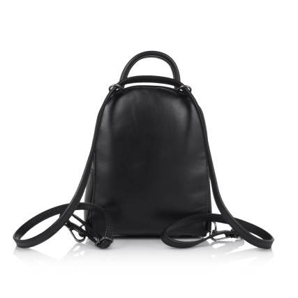 Женский кожаный рюкзак Virginia Conti (Италия) черный VC8434black – Фото 3