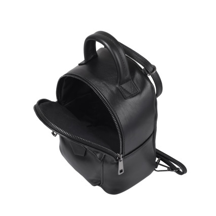 Женский кожаный рюкзак Virginia Conti (Италия) черный VC8434black – Фото 4