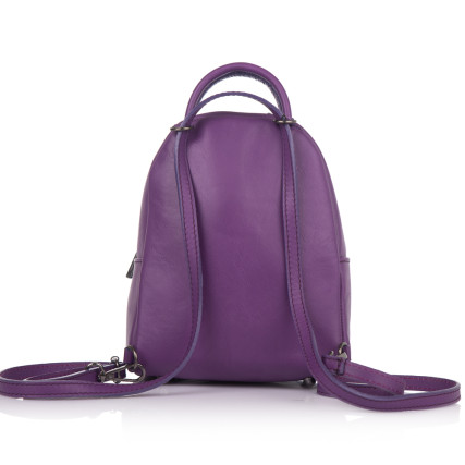 Женский кожаный рюкзак Virginia Conti (Италия) фиолетовый VC8434violet – Фото 2