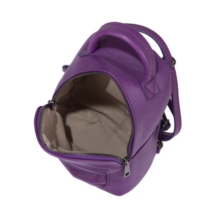 Женский кожаный рюкзак Virginia Conti (Италия) фиолетовый VC8434violet – Фото 4