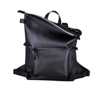 Кожаный рюкзак JIZUZ VOYAGER BLACK (гладкий) черный