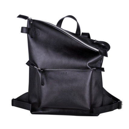 Кожаный рюкзак JIZUZ VOYAGER BLACK (гладкий) черный – Фото 1