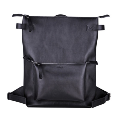 Кожаный рюкзак JIZUZ VOYAGER BLACK (гладкий) черный – Фото 2