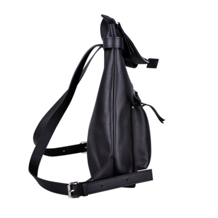 Кожаный рюкзак JIZUZ VOYAGER BLACK (гладкий) черный – Фото 3