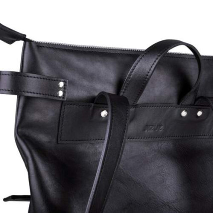 Кожаный рюкзак JIZUZ VOYAGER BLACK (гладкий) черный – Фото 5