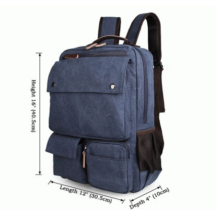 Рюкзак городской Buffalo Bags 9022K синий – Фото 6