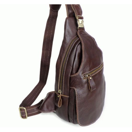 Кожаный рюкзак через плечо 2467 Buffalo Bags коричневый – Фото 2