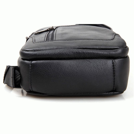 Кожаный рюкзак через плечо 4004A Buffalo Bags черный – Фото 5