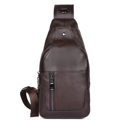 Кожаный рюкзак через плечо 4004C Buffalo Bags коричневый – Фото 1