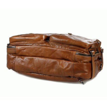 Универсальный кожаный рюкзак-сумка 7014B Buffalo Bags светло-коричневый – Фото 2
