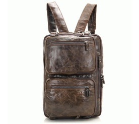 Универсальная мужская сумка-рюкзак 3в1 Buffalo Bags коричневая 7014C-1