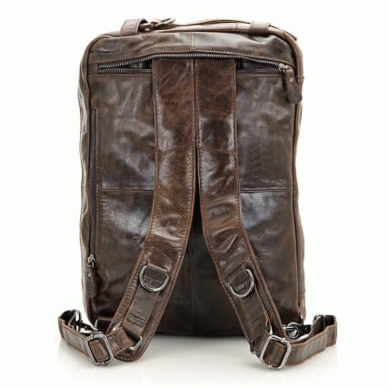 Универсальная мужская сумка-рюкзак 3в1 Buffalo Bags коричневая 7014C-1 – Фото 3