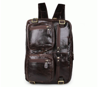 Мужская кожаная сумка-рюкзак 3в1 Buffalo Bags