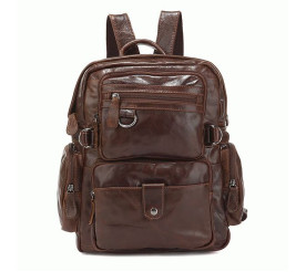 Кожаный рюкзак Buffalo Bags коричневый 7042Q