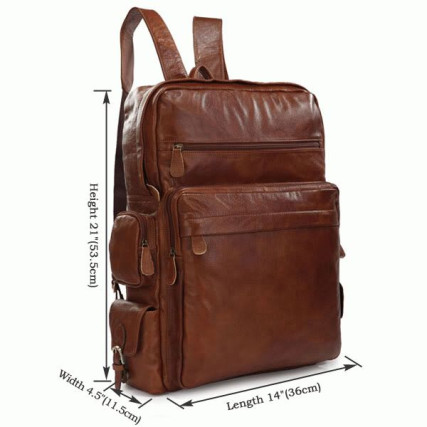 Кожаный рюкзак 7078B Buffalo Bags коричневый – Фото 6