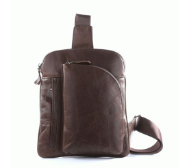 Кожаный рюкзак через плечо 7194C Buffalo Bags коричневый