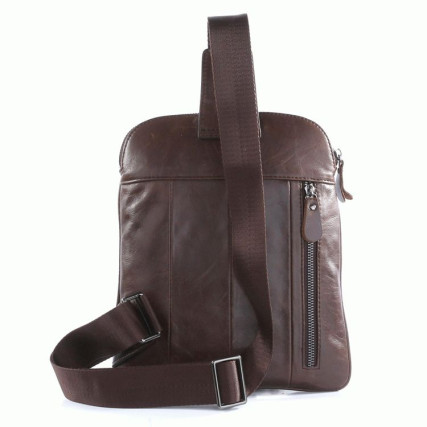 Кожаный рюкзак через плечо 7194C Buffalo Bags коричневый – Фото 2
