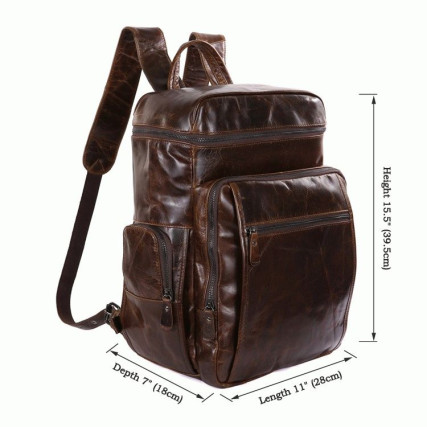 Кожаный рюкзак 7202C Buffalo Bags коричневый – Фото 5