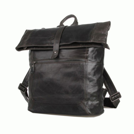 Кожаный рюкзак 7204J Buffalo Bags черный – Фото 2
