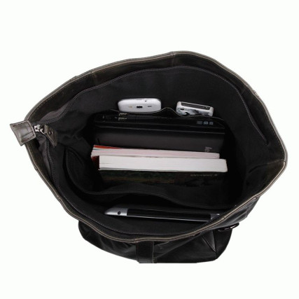 Кожаный рюкзак 7204J Buffalo Bags черный – Фото 5