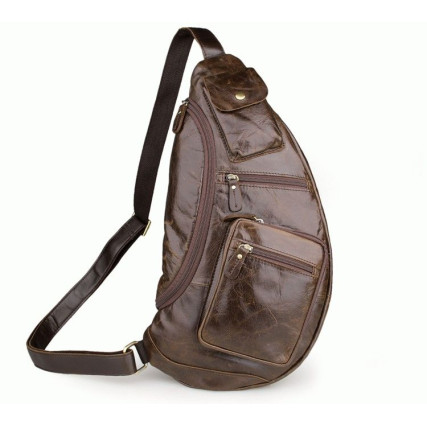 Кожаный рюкзак через плечо 7236C Buffalo Bags коричневый – Фото 1