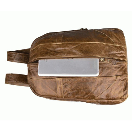 Кожаный рюкзак 7244B Buffalo Bags коричневый – Фото 4