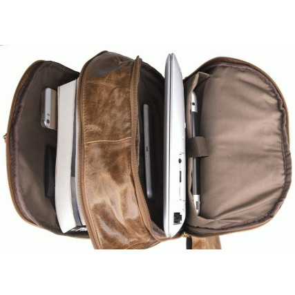 Кожаный рюкзак 7244B Buffalo Bags коричневый – Фото 5