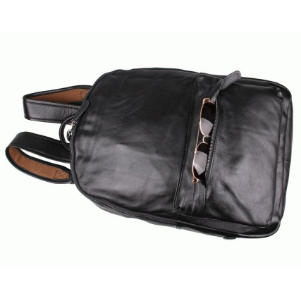 Кожаный вместительный рюкзак 7273A Buffalo Bags черный – Фото 5