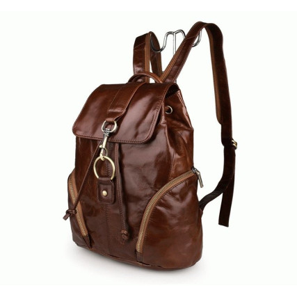 Кожаный повседневный рюкзак 7286B Buffalo Bags коричневый – Фото 2