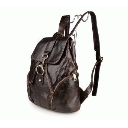 Кожаный повседневный рюкзак 7286C Buffalo Bags коричневый – Фото 2