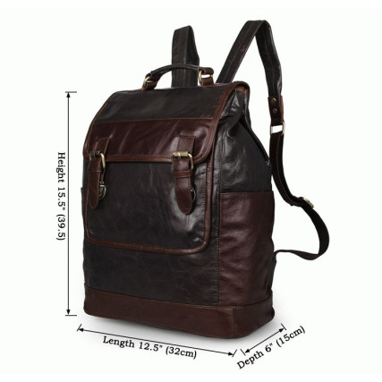 Кожаный рюкзак 7305J Buffalo Bags коричневый – Фото 6