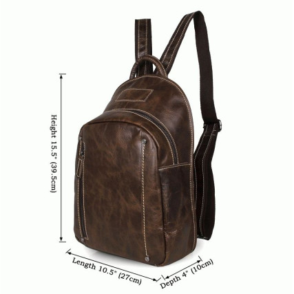 Кожаный коричневый рюкзак 7306B Buffalo Bags – Фото 6