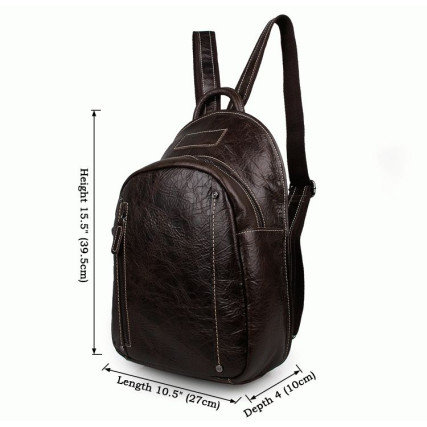 Кожаный рюкзак 7306C Buffalo Bags коричневый – Фото 6