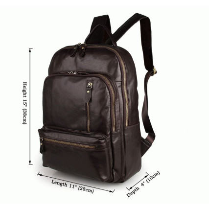 Кожаный рюкзак 7313Q Buffalo Bags коричневый – Фото 6