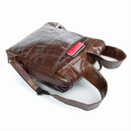 Кожаный рюкзак 7344C Buffalo Bags коричневый – Фото 5