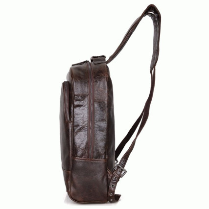 Кожаный рюкзак 7347C Buffalo Bags коричневый – Фото 4