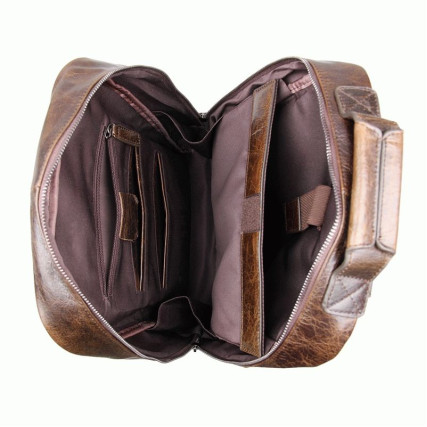 Кожаный рюкзак 7347C Buffalo Bags коричневый – Фото 5