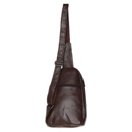 Мужской кожаный рюкзак через плечо Borsa Leather коричневый K1029-brown – Фото 3