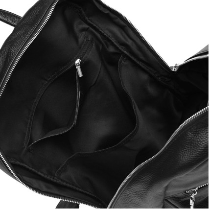 Кожаный рюкзак Borsa Leather черный k168004-black – Фото 5