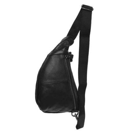 Мужской кожаный рюкзак через плечо Keizer черный K18807-black – Фото 2